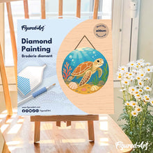 Charger l'image dans la galerie, Diamond Painting sur Disque en Bois - Tortue