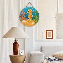 Charger l'image dans la galerie, Diamond Painting sur Disque en Bois - Hippocampe