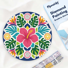 Charger l'image dans la galerie, Diamond Painting sur Disque en Bois - Mandala hibiscus