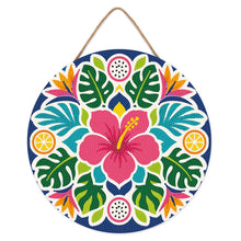 Charger l'image dans la galerie, Diamond Painting sur Disque en Bois - Mandala hibiscus