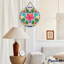 Charger l'image dans la galerie, Diamond Painting sur Disque en Bois - Mandala hibiscus