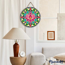 Charger l'image dans la galerie, Diamond Painting sur Disque en Bois - Mandala lotus