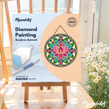 Charger l'image dans la galerie, Diamond Painting sur Disque en Bois - Mandala lotus