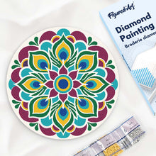 Charger l'image dans la galerie, Diamond Painting sur Disque en Bois - Mandala paon