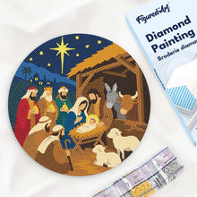 Charger l'image dans la galerie, Diamond Painting sur Disque en Bois - Crèche de Noël