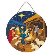 Charger l'image dans la galerie, Diamond Painting sur Disque en Bois - Crèche de Noël