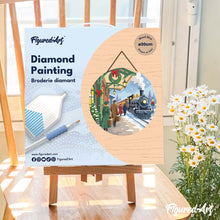 Charger l'image dans la galerie, Diamond Painting sur Disque en Bois - Train des fêtes