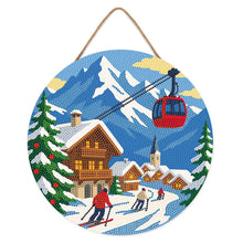 Charger l'image dans la galerie, Diamond Painting sur Disque en Bois - Vacances d'hiver dans les Alpes