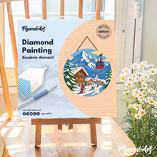 Charger l'image dans la galerie, Diamond Painting sur Disque en Bois - Vacances d'hiver dans les Alpes