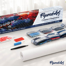 Charger l'image dans la galerie, Broderie Diamant - Vache Highland et ciel lumineux