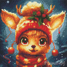 Charger l'image dans la galerie, Mini Diamond Painting 25x25cm - Renne Mignon Fantaisie