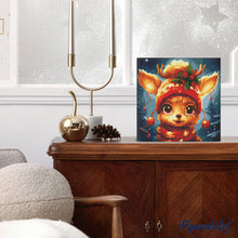 Charger l'image dans la galerie, Mini Diamond Painting 25x25cm - Renne Mignon Fantaisie