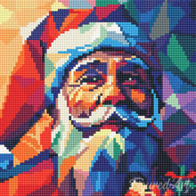 Charger l'image dans la galerie, Mini Diamond Painting 25x25cm - Père Noël Polygone