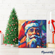 Charger l'image dans la galerie, Mini Diamond Painting 25x25cm - Père Noël Polygone