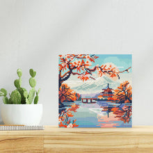 Charger l'image dans la galerie, Mini Diamond Painting 25x25cm - Lac et Mont Fuji