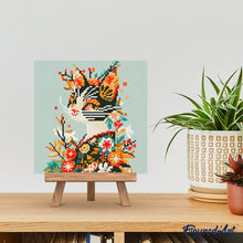 Charger l'image dans la galerie, Mini Diamond Painting 25x25cm - Chat Floral en Kimono