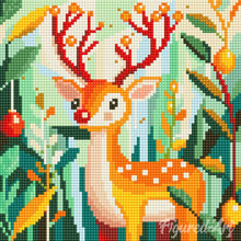 Charger l'image dans la galerie, Mini Diamond Painting 25x25cm - Renne Doré