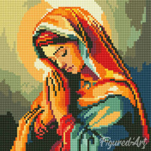 Charger l'image dans la galerie, Mini Diamond Painting 25x25cm - Marie en Prière