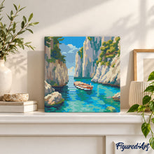 Charger l'image dans la galerie, Mini Diamond Painting 25x25cm - Crique Bleue Paisible