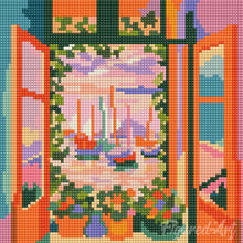 Charger l'image dans la galerie, Mini Diamond Painting 25x25cm - La Fenêtre ouverte - Matisse