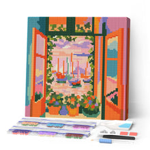 Charger l'image dans la galerie, Mini Diamond Painting 25x25cm Figured'Art - La Fenêtre ouverte - Matisse