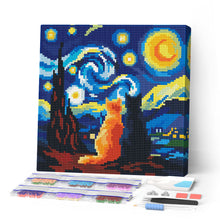 Charger l'image dans la galerie, Mini Diamond Painting 25x25cm Figured'Art - Compagnons nuit étoilée