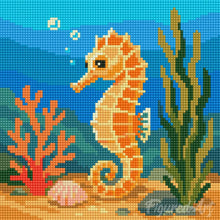 Charger l'image dans la galerie, Mini Diamond Painting 25x25cm - Hippocampe