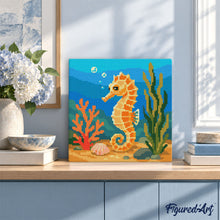 Charger l'image dans la galerie, Mini Diamond Painting 25x25cm - Hippocampe