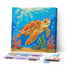 Charger l'image dans la galerie, Mini Diamond Painting 25x25cm Figured'Art - Tortue