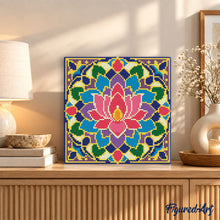 Charger l'image dans la galerie, Mini Diamond Painting 25x25cm - Mandala lotus