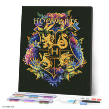 Charger l'image dans la galerie, Broderie Diamant - Harry Potter - Blason Floral de Poudlard
