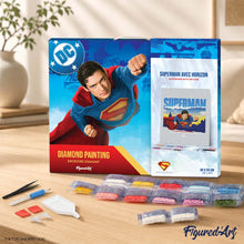 Charger l'image dans la galerie, Broderie Diamant - Superman avec Horizon 40x50cm toile tendue sur châssis