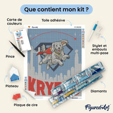 Charger l'image dans la galerie, Broderie Diamant - Superman - Krypto Volant