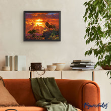 Charger l'image dans la galerie, Peinture par numéros Lion au coucher de soleil | Figured'Art facile paysages animaux lions nouveautés
