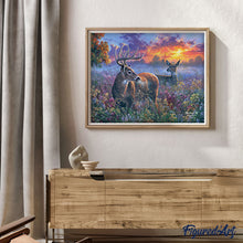 Charger l'image dans la galerie, Peinture par numéros Couple de cerfs | Figured'Art complexe paysages animaux rennes et biches nouveautés