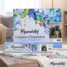 Charger l'image dans la galerie, Peinture par numéros Trio de Labrador | Figured'Art intermédiaire animaux chiens nouveautés