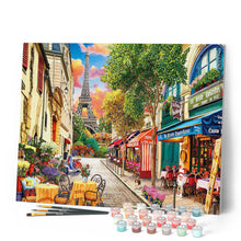 Charger l'image dans la galerie, Peinture par numéros Ruelle à Paris | Figured'Art complexe ville nouveautés