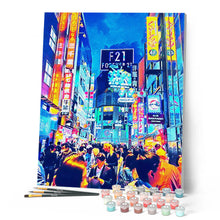 Charger l'image dans la galerie, Peinture par numéros Tokyo Shibuya | Figured'Art intermédiaire nouveautés ville paysages