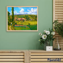 Charger l'image dans la galerie, Peinture par numéros Paysage aux Pâtis Camille Pissarro Figured'Art nouveautés paysages reproduction intermédiaire