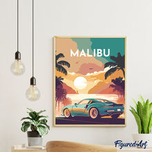 Charger l'image dans la galerie, Affiche Vintage Malibu