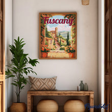 Charger l'image dans la galerie, Affiche de voyage Toscane en fleurs
