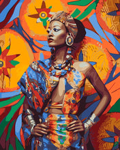 Charger l'image dans la galerie, Peinture par numéros Figured'Art Femme Africaine traditionnelle