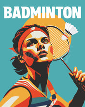 Charger l'image dans la galerie, Peinture par numéros Figured'Art Affiche sportive Badminton