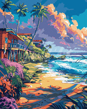 Charger l'image dans la galerie, Peinture par numéros Figured'Art Maisons en bord de plage