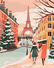 Charger l'image dans la galerie, Peinture par numéros Figured'Art Vacances Parisiennes en Hiver