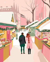 Charger l'image dans la galerie, Peinture par numéros Figured'Art Couple au Marché de Noël