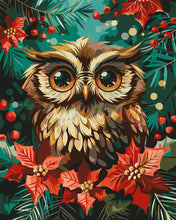 Charger l'image dans la galerie, Peinture par numéros Figured'Art Chouette de Noël