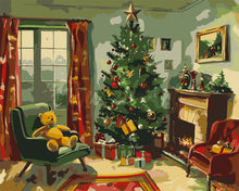 Charger l'image dans la galerie, Peinture par numéros Figured'Art Cheminée de Noël Classique