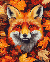 Charger l'image dans la galerie, Peinture par numéros Figured'Art Renard dans les feuilles d'Automne