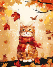 Charger l'image dans la galerie, Peinture par numéros Figured'Art Chat douillet en Automne